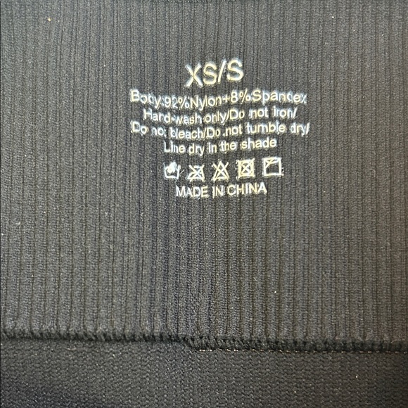 Black Ribbed XS/S bodysuit - Picture 6 of 6